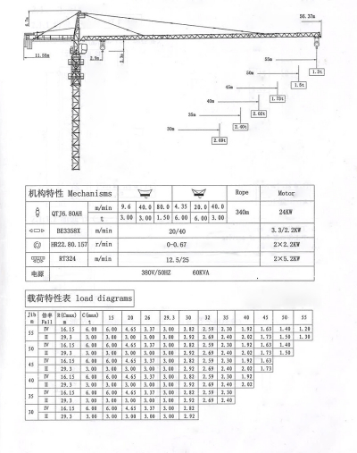 JC5513-6塔式起重机