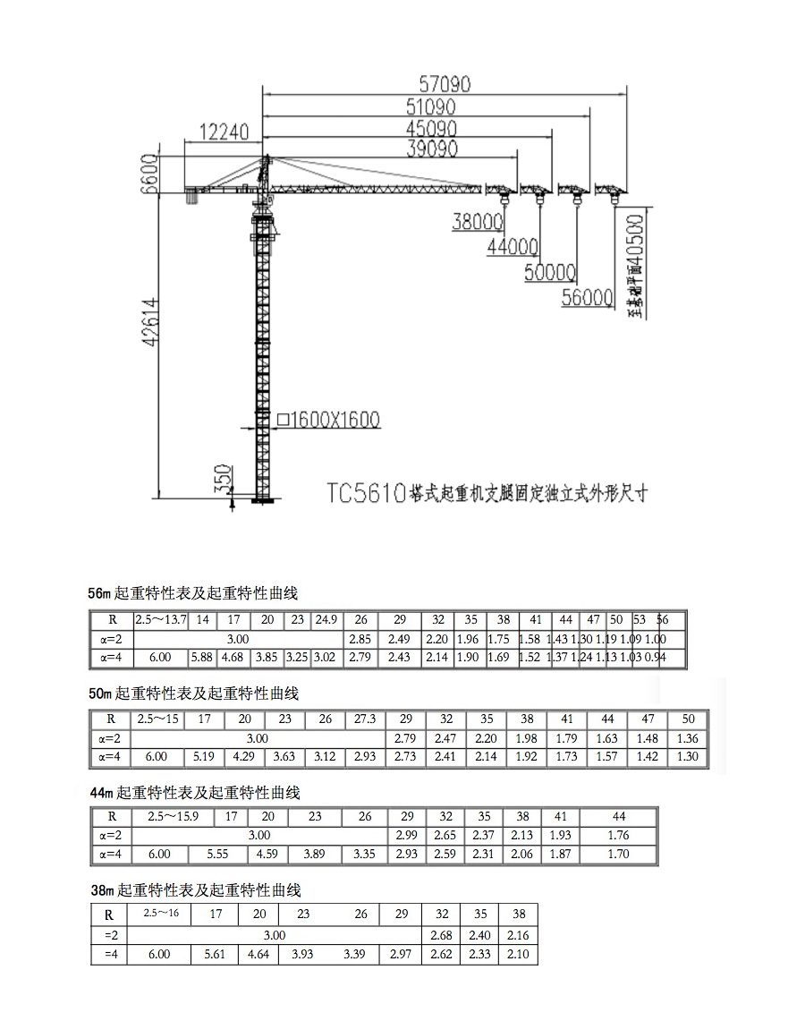 TC5610-6塔式起重机